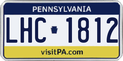 PA license plate LHC1812