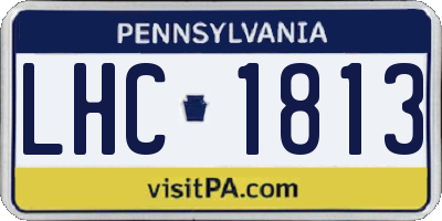PA license plate LHC1813