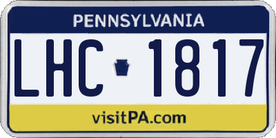 PA license plate LHC1817