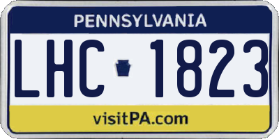 PA license plate LHC1823