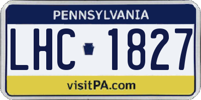 PA license plate LHC1827