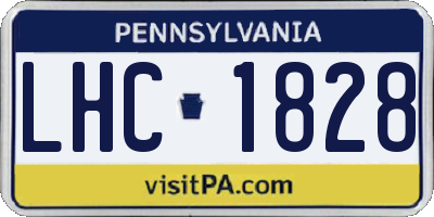 PA license plate LHC1828
