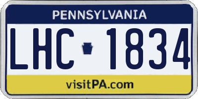 PA license plate LHC1834