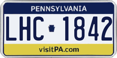 PA license plate LHC1842