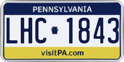 PA license plate LHC1843
