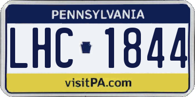 PA license plate LHC1844