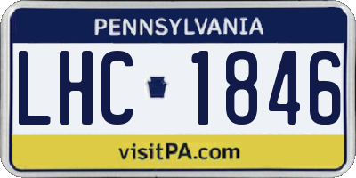 PA license plate LHC1846