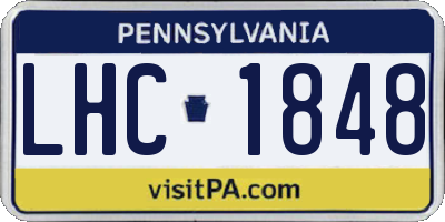 PA license plate LHC1848