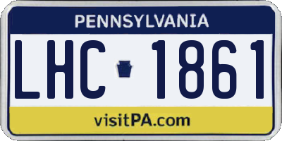 PA license plate LHC1861