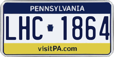 PA license plate LHC1864