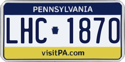 PA license plate LHC1870