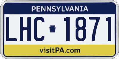 PA license plate LHC1871