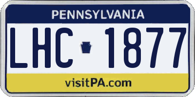 PA license plate LHC1877