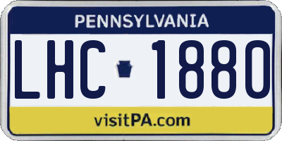 PA license plate LHC1880