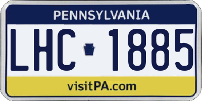 PA license plate LHC1885