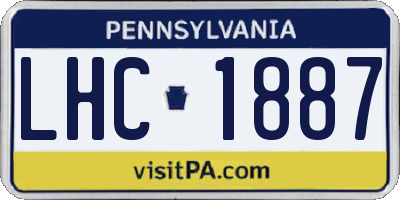 PA license plate LHC1887