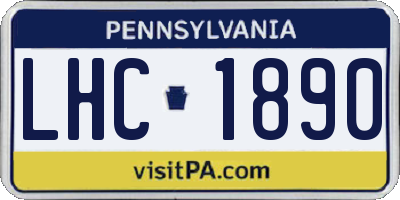 PA license plate LHC1890