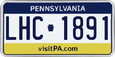 PA license plate LHC1891