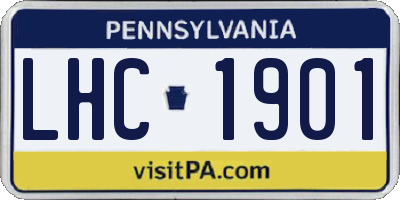PA license plate LHC1901