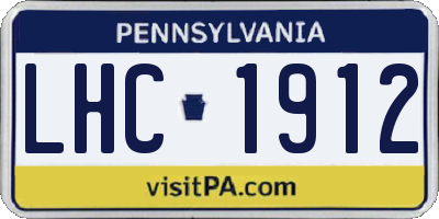 PA license plate LHC1912