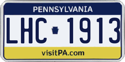 PA license plate LHC1913
