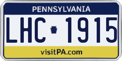 PA license plate LHC1915