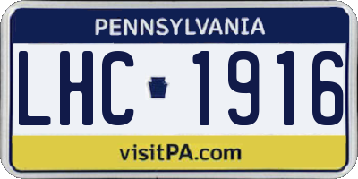 PA license plate LHC1916
