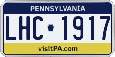 PA license plate LHC1917