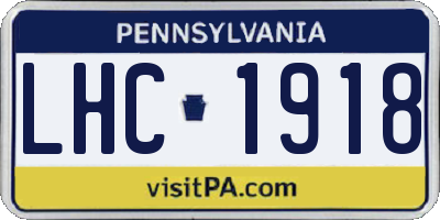 PA license plate LHC1918