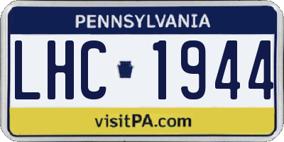 PA license plate LHC1944