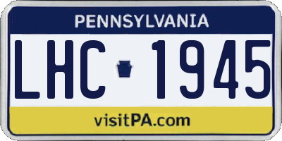 PA license plate LHC1945