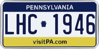 PA license plate LHC1946