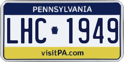 PA license plate LHC1949