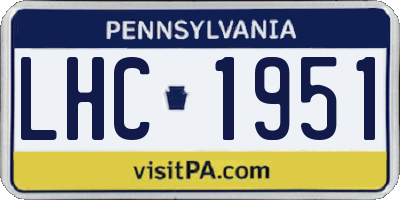 PA license plate LHC1951