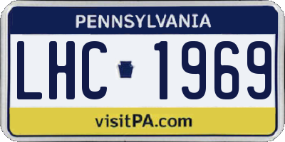 PA license plate LHC1969