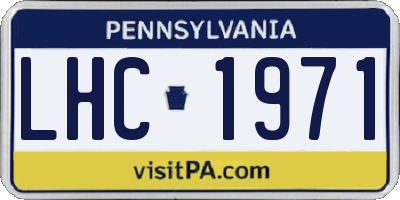 PA license plate LHC1971