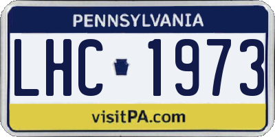 PA license plate LHC1973