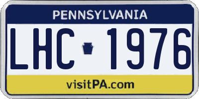 PA license plate LHC1976
