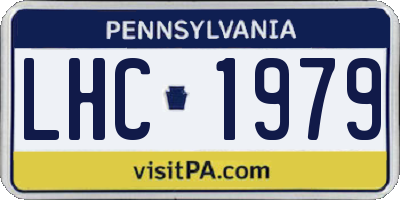 PA license plate LHC1979