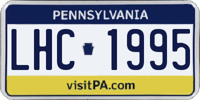 PA license plate LHC1995