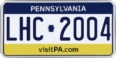 PA license plate LHC2004