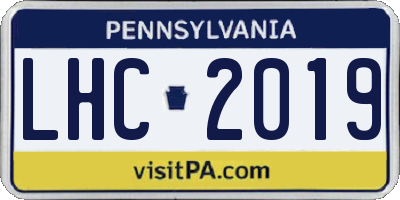 PA license plate LHC2019