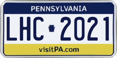 PA license plate LHC2021