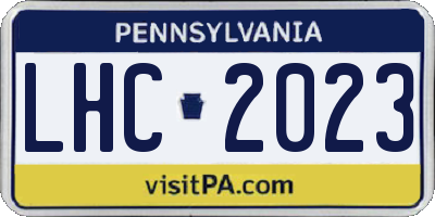 PA license plate LHC2023