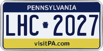 PA license plate LHC2027
