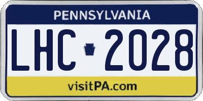 PA license plate LHC2028