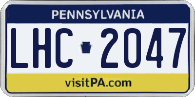 PA license plate LHC2047