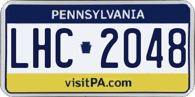 PA license plate LHC2048