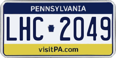 PA license plate LHC2049