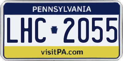 PA license plate LHC2055